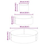 vidaXL Pot de fleurs en métal Acier/anthracite Acier Grand Durable