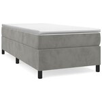 vidaXL Sommier à lattes de lit et matelas Gris clair 80x200 cm Velours