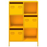 vidaXL Buffet haut jaune moutarde 68x39x103 5 cm acier