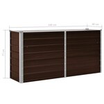 vidaXL Lit surélevé de jardin Marron 160x40x77 cm Acier galvanisé