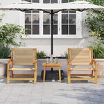 vidaXL Chaises de jardin avec table 3 Pièces Beige 45 x 45 x 40 cm