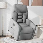 vidaXL Fauteuil inclinable Gris clair Tissu