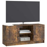 vidaXL Meuble TV Chêne fumé 102 x 34 5 x 47 cm Bois d'ingénierie