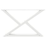 vidaXL Pieds de table basse 2 pièces Blanc 70 x (42-43 3) cm Acier