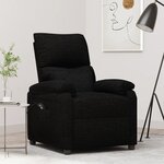 vidaXL Fauteuil Noir Tissu