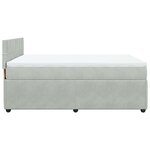 vidaXL Sommier à lattes de lit et matelas Gris clair 140x200cm Velours