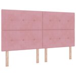 vidaXL Tête de lit LED avec des lumières à LED Rose 180 cm Polyester