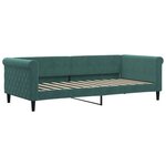 vidaXL Lit de jour avec lit gigogne vert foncé 90x200 cm velours