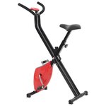 Vidaxl vélo d'appartement x-bike resistance à courroie rouge