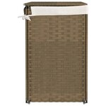 vidaXL Panier à linge avec 2 sections 53x35x57 cm résine tressée