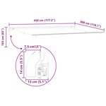 vidaXL Auvent rétractable automatique bordeaux 450x300 cm