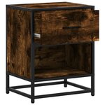 vidaXL Tables de chevet 2 Pièces chêne fumé 40x31x50 cm bois ingénierie