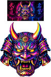 Monnaie SAMURAI MASK Shaped 1/1000 Oz Medaille Or (PRÉCOMMANDE)