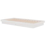 vidaXL Cadre de lit Blanc Bois massif 100x200 cm