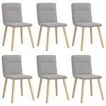vidaXL Chaises à manger lot de 6 gris nuage tissu