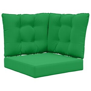 vidaXL Coussin de canapé d'extérieur 3 Pièces Vert Polyester