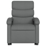 vidaXL Fauteuil inclinable électrique gris foncé tissu