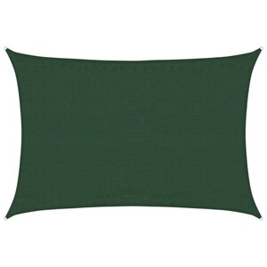 vidaXL Voile d'ombrage 160 g/m² Vert foncé 3 5x5 m PEHD