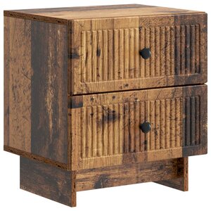 vidaXL Cabinet de chevet avec tiroir Bois ancien 43 x 34 5 x 47 5 cm