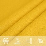 vidaXL Voile d'ombrage 160 g/m² Jaune 3/4x3 m PEHD