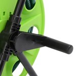 vidaXL Chariot enrouleur vert avec jeu de raccords de tuyaux 1 9cm 20m