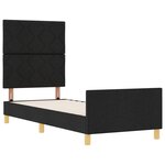 Cadre de lit vidaXL Noir 80x200 cm en tissu