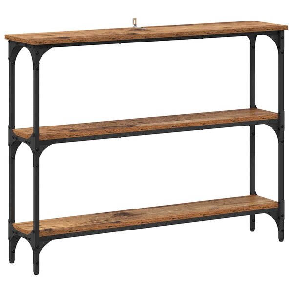 vidaXL Table console avec étagère Bois ancien 100 x 22.5 x 75 cm