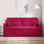 vidaXL Canapé Bordeaux 158 x 78 x 80 cm Velours