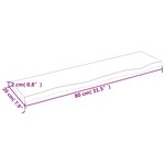 vidaXL Étagère murale 80x20x2 cm bois de chêne massif non traité