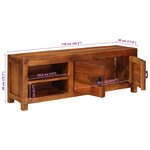 vidaXL Meuble TV Marron 110 x 30 x 40 cm bois de manguier massif