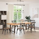 vidaXL Pieds de table à manger en acier naturel 2 pièces 70 x (72-73) cm Acier