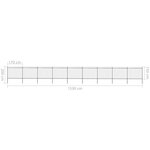 vidaXL Clôture de jardin avec dessus en lance Acier 15 3 x 1 5 m Noir