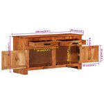 vidaXL Buffet Marron 100 x 30 x 50 cm Bois d'acacia massif