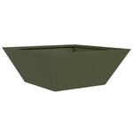 vidaXL Cache-pot de jardin Vert olive 40 x 40 x 15 cm