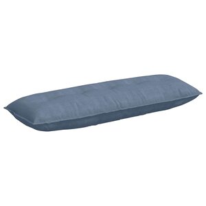 vidaXL Coussin de Dos Bleu 140 x 50 cm Tissu en velours côtelé