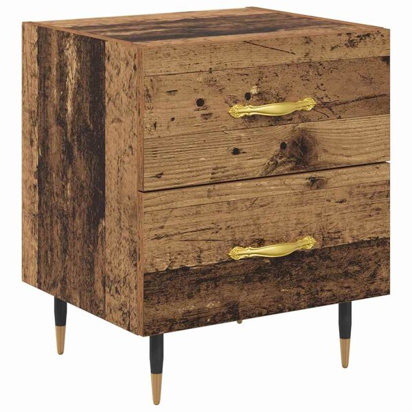 vidaXL Cabinet de chevet avec tiroir Bois ancien 40 x 35 x 47.5 cm