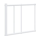 vidaXL Cadre de lit métal sans matelas et pied de lit blanc 140x190 cm