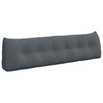 vidaXL Coussin de Dos Gris foncé 180 x 24 x 50 cm Velours