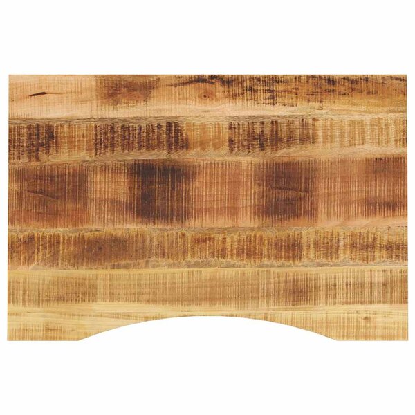 vidaXL Dessus de bureau avec courbe 80x60x2 5 cm manguier massif brut