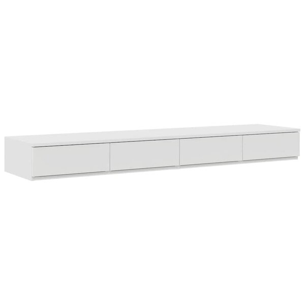 vidaXL Tiroirs de lit Blanc 160 x 36.5 x 16.5 cm Bois d'ingénierie