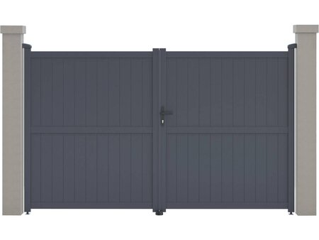 Portail aluminium "Maurice" - 299.5 x 180.9 cm - Gris