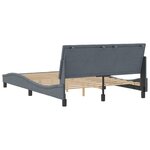 vidaXL Cadre de lit avec tête de lit Gris foncé 120x200 cm Velours