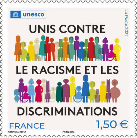 Timbre - Unesco - Unis contre le racisme et les discriminations