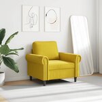 vidaXL Fauteuil Jaune 60 cm Velours