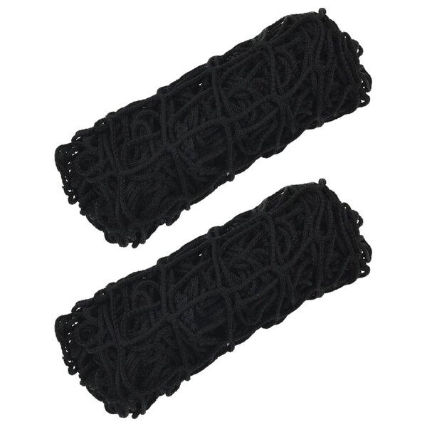 vidaXL Filets à foin 2 Pièces carré noir 75x75 cm PP