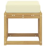 vidaXL Banc de Jardin Blanc 43 x 43 x 45 cm Bois d'Acacia Massif