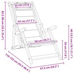 Chaises de plage pliantes vidaXL 2 Pièces en bois d'acacia bleu et Textilène