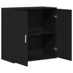 vidaXL Buffet Chêne noir 79 x 38 x 80 cm Bois d'ingénierie