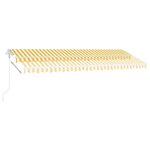 vidaXL Auvent automatique sur pied 500x300 cm Jaune/Blanc