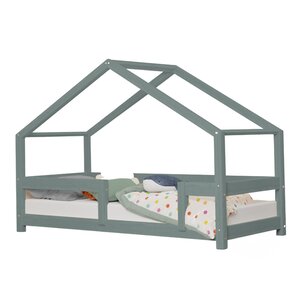 Lit cabane enfant LUCKY 120 x 200 vert sauge